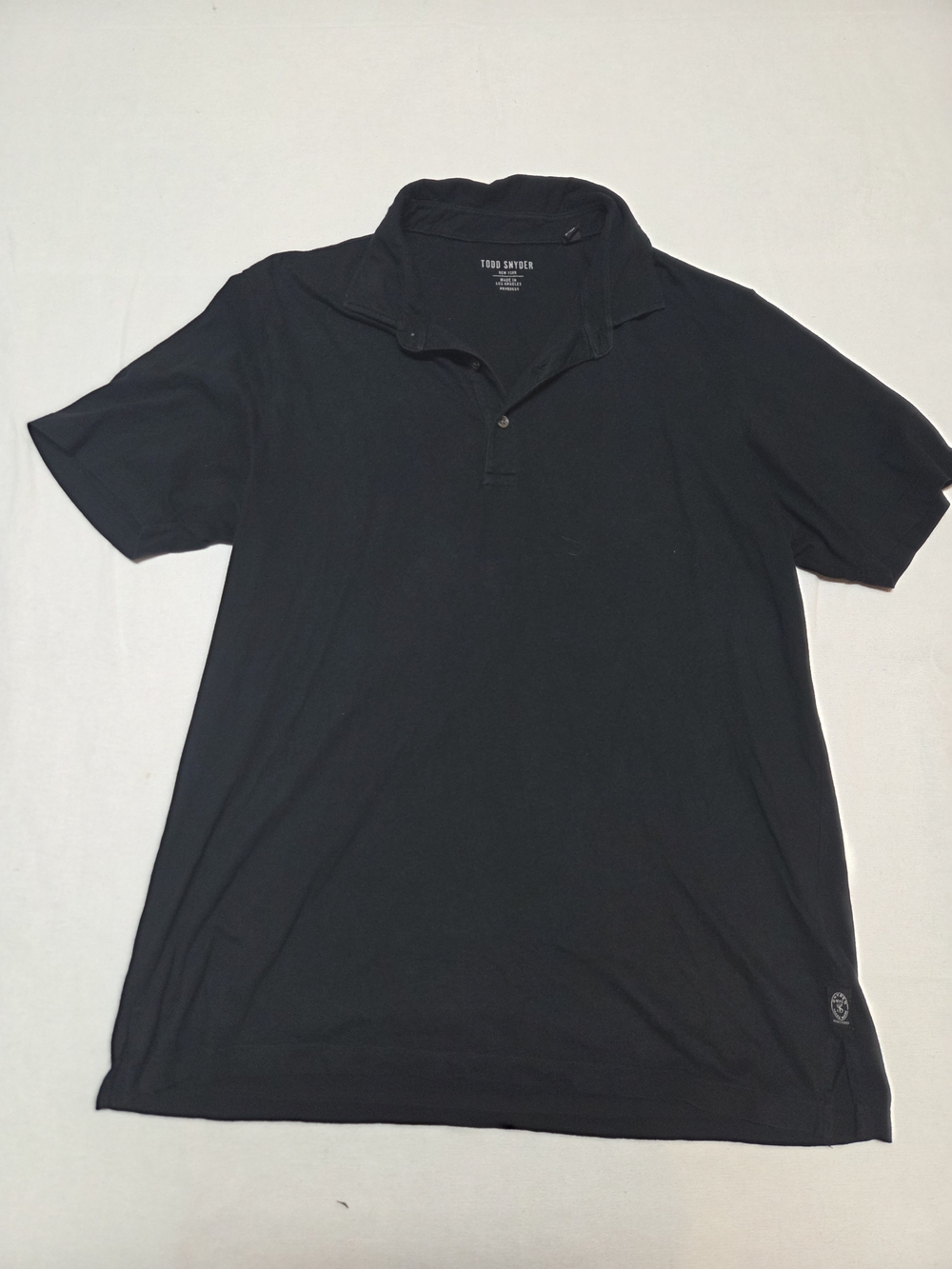 Todd Snyder Men’s Black Polo with Subtle Logo Size L